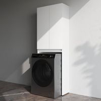 X-Joy Шкаф над стир.машиной с дверями, узкий, 65 см, белый арт-M85CSX0652WG1 — фото 1, Шкафы для ванной