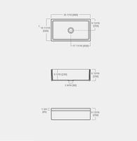 Кухонная мойка SIMAS LAVABI накладная глазированная с 4 сторон без отверстий цвет белый Q536 — фото 4, Кухонные мойки