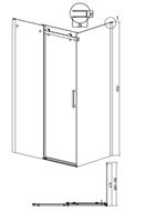 Боковая стенка Grossman Classic (70х195) хром,стекло прозрачное, 1 место арт-200.K33.04.70.10.00 — фото 10, Боковые стенки