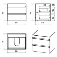 Тумба под раковину арт-П-Кол06060-011П2Я — фото 11, Тумбы под раковину