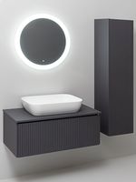 Товар: Шкаф-пенал подвесной MONACO 35 /графит/универсальный/ AQUA DE MARCO 3035GRMON - фото 6 Шкаф-пенал подвесной MONACO 35 /графит/универсальный/ AQUA DE MARCO 3035GRMON — фото 6, Шкафы для ванной