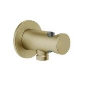 Шланговое подсоединение, Gessi, Anello, держатель-есть, стандарт подвода воды-1/2", цвет-Brushed Brass PVD арт-63461.727 — фото 1, Шланговые подключения
