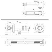 Гигиенический душ Bossini Paloma Brass c прогрессивным смесителем со встраиваемой частью цвет никель полированный арт-E37005B.095 — фото 4, Гигиенические души