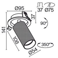 Товар: Встраиваемый светильник Technical C081CL-01-GU10-MG - фото 2 Встраиваемый светильник Technical C081CL-01-GU10-MG — фото 2, Точечные светильники