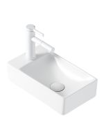 Товар: Agger Раковина подвесная правая санфарфор, белый глянец арт-ASH131375R - фото 5 Agger Раковина подвесная правая санфарфор, белый глянец арт-ASH131375R — фото 5, Раковины подвесные