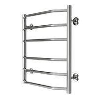 Полотенцесушитель водяной AZARIO RAVENNA 500/600 6 секций, нижнее/диагональное подключение, 1/2", хром арт-AZ07156 — фото 1, Водяные полотенцесушители