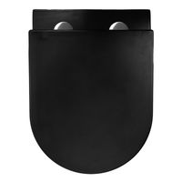 Унитаз подвесной Azario Grado 370х490х360 безободковый, слив "Скрытое Торнадо", с быстросъемным сидением микролифт, черный матовый арт-AZ-0046-UQ3-MB — фото 8, Подвесные унитазы