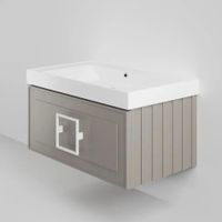 Тумба под раковину подвесная La Fenice Cubo , бежевая арт-FNC-01-CUB-C-80 — фото 4, Тумбы под раковину