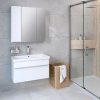 Тумба подвесная с умывальником AXIOMA 80 /1 ящ/ с ум. Como 80 / AQUA DE MARCO 5080WGAXI/H/1 — фото 2, Тумбы с раковиной