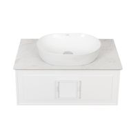 Столешница La Fenice Granite Gray Structural 80 см, белая FNC-03-PL01-80 — фото 2, Консоли