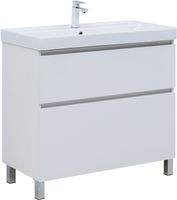 Товар: Тумба под раковину Aquanet Вега 90 напольная, белый глянец 00344124 - фото 1 Тумба под раковину Aquanet Вега 90 напольная, белый глянец 00344124 — фото 1, Тумбы под раковину