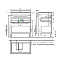 Тумба с умывальником, напольная, 70 см, белый, Ray, IDDIS, арт-RAY70WFi95K — фото 1, Тумбы с раковиной