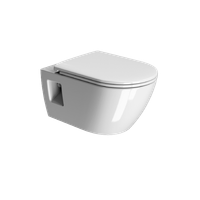 унитаз подвесной KUBE X безободковый с водоворотной системой смыва Swirlflush фаянсовый белый арт-941411 — фото 1, Подвесные унитазы