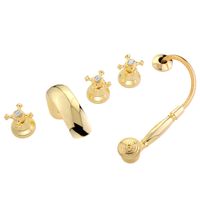 PRESTIGE См-ль на борт ванны, на 5 отв., золото 31610 — фото 5, Смесители на борт ванны