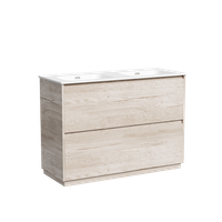 Тумба под раковину SANCOS Libra Floor напольная, 1190х450х840, c двумя ящиками оснащенными доводчиками, дуб галифакс натуральный, арт. арт-LB120F-2EG — фото 1, Тумбы под раковину