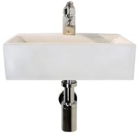 Раковина маленькая GS, 36,5x25x10,5 cm, белая керамика арт-32576 — фото 14, Раковины подвесные