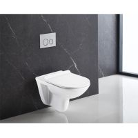 Унитаз подвесной Azario Pavia 530х355х360 безободковый, с ультратонким сидением микролифт арт-AZ-2142 — фото 8, Подвесные унитазы