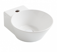 Раковина SIMAS WAVE подвесная или накладная с одним отверстием цвет белый WA05 — фото 1, Раковины накладные