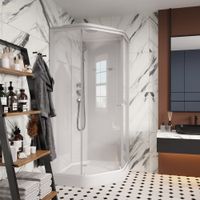 Ограждение VIVA90B N душевое Ceruttispa без поддона (90x90x195) — фото 3, Прямоугольные душевые уголки