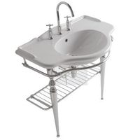 Полочка решетка GLOBO PAESTUM под раковину цвет хром арт-PATC56 — фото 1, Полки для ванной и душа