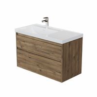 Тумба с раковиной Aquanet Nova Lite 2.0 100 L 2 ящ. цв. дуб рустикальный 00365908 — фото 2, Тумбы с раковиной