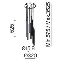 Подвесной светильник Maytoni MOD236PL-L54B3K — фото 6, Подвесные светильники