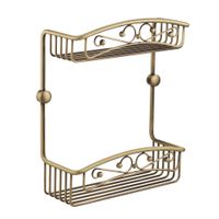 COMPLEMENTI Решетка двойная, L25xP10xH30 см., бронза 22025 — фото 1, Полки