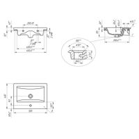 Раковина Cersanit Como , 50 см арт-UM-COM50/1 — фото 2, Раковины встраиваемые сверху