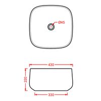 Раковина Artceram Cognac Quadro накладная без отверстий цвет черный COL006 03 00 — фото 1, Раковины накладные