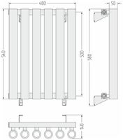 Товар: Отопительный радиатор Сунержа Кумир-0 500х400 6 секций Матовый чёрный арт-31-0340-5006 - фото 4 Отопительный радиатор Сунержа Кумир-0 500х400 6 секций Матовый чёрный арт-31-0340-5006 — фото 4, Радиаторы отопления