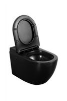 Унитаз ABBER Bequem AC1108PMB подвесной черный матовый с импульсным смывом — фото 11, Подвесные унитазы