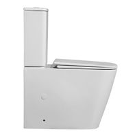 Унитаз-компакт Azario ESCONDA 355х620х805 напольный, безободковый, слив "Торнадо", в комплекте с быстросъемным сиденьем микролифт арт-AZ-1255A — фото 4, Напольные унитазы