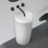 Раковина отдельностоящая ABBER Stein AS2506 белая матовая — фото 1, Раковины напольные