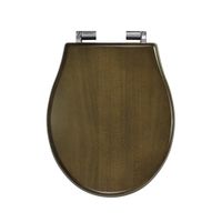 IMPERO Крышка/сиденье унитазa, с системой Microlift, цвет Noce /хром арт-20826 — фото 1, Сиденья для унитаза