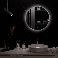 Зеркало с LED-подсветкой MILAN (50) круглое /AQUA DE MARCO MIL50 — фото 2, Зеркала в ванную комнату