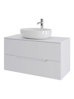 Orange Line тумба с раковиной подвесная 100 см, белый арт-Li-100TuwMDF+B05-520W — фото 6, Тумбы с раковиной