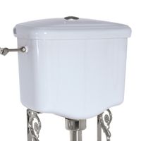 BELLA Бачок подвесной низкий, д/напольного WC, с отв. для кнопки слива, белая керамика арт-20617 — фото 1, Подвесные унитазы