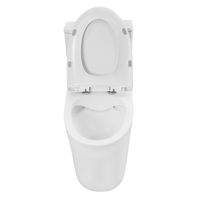 Унитаз-моноблок Azario ANSA 385х695x775 безободковый, в комплекте с сиденьем дюропласт микролифт, белый арт-AZ-2301 — фото 4, Напольные унитазы