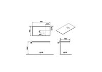 Origin Столешница 90 см правосторонняя дуб VITRA арт-65862 — фото 1, Столешницы под раковину