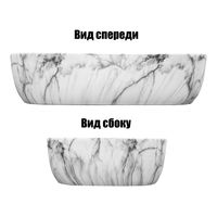 Раковина-чаша Azario 610x410x145 накладная, овальная, темный мрамор арт-AZ-2143-P-M805 — фото 3, Раковины накладные