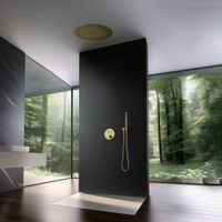 Душевая система встроенная с термостатом Timo Saona SX-2370/17SM золото матовое — фото 2, Душевые системы