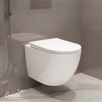 Унитаз AMICI Aria Tornado подвесной безободковый со смывом торнадо Ceruttispa CT11388 (490х335х340) — фото 2, Подвесные унитазы