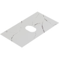 Подвесная тумба с одним ящиком 81 см, цвет серый туман со столешницей мрамор белый и наставным умывальником арт-GE01081ST+STG814X476MW — фото 3, Тумбы с раковиной