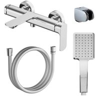 Смеситель для ванны и душа Azario ASHER с ручным душем, керамический картридж, хром арт-AZ-VNN238311C — фото 6, Смеситель для ванны