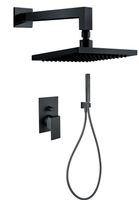 Душевая система встраиваемая Webert Pegaso , черный арт-PE890103560 — фото 1, Встраиваемые душевые комплекты