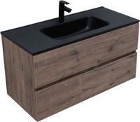 Тумба с раковиной Aquanet Алвита new 100 2 ящ. цв.дуб веллингтон табак арт-00335684 — фото 6, Тумбы с раковиной