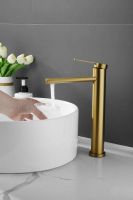 Смеситель для накладной раковины BELZ, брашированное золото, арт-B11813-5 — фото 5, Смесители для раковины