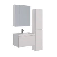 Шкаф зеркальный Lemark UNIVERSAL 70х80 см 2-х дверный, цвет корпуса: Белый глянец арт-LM70ZS-U — фото 3, Зеркальные шкафы в ванную