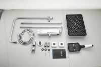 Душевая система с тропическим душем и смесителем BELZ, хром, арт-B24658 — фото 10, Душевые стойки