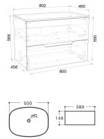 Товар: Orange Line Li-80TuwMDF+B08-500W тумба с раковиной подвесная 80 см, белый Li-80TuwMDF+B08-500W - фото 2 Orange Line Li-80TuwMDF+B08-500W тумба с раковиной подвесная 80 см, белый Li-80TuwMDF+B08-500W — фото 2, Тумбы с раковиной